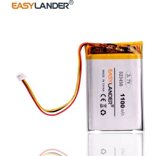 3 thread 523450 3.7V,1100mAH Li-ion polyme battery for GPS,mp3,mp4,mp5,dvd