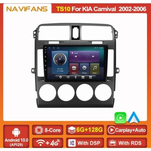 6G RAM 128G ROM Car Radio For Kia Carnival UP GQ 2002 - 2006 GPS Multimedia Player 2DIN NO DVD Wireless Carplay Auto WIFI 4G LTE