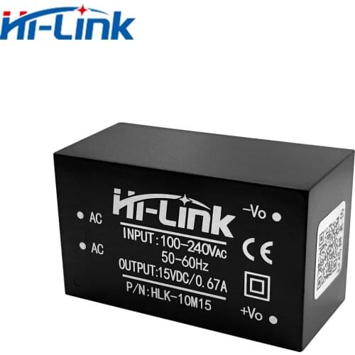 Free shipping Hi-Link new 5pcs 220v 15V 10W AC DC isolated switching step down power supply module converter HLK-10M15