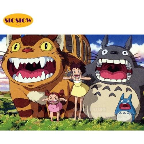 My Neighbor Totoro Figure 5D DIY Diamond Painting Cartoon Animal Full Drill Square 3D Daimond Embroidery Cross Stitch Decor Home