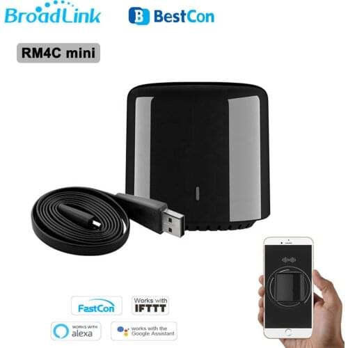Broadlink Bestcon RM4C Mini WiFi IR Universal Remote Controller Smart Home Automation Module Switch Work with Alexa Google Home