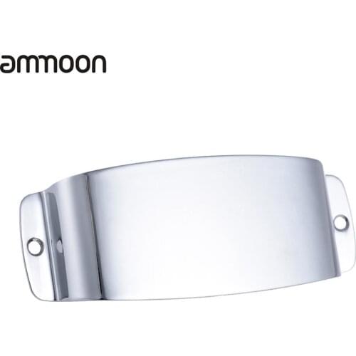 Chrome Plated Steel Guitar Pickup Cover Protector for Jazz Bass Electric Bass Guitar Part Replacement