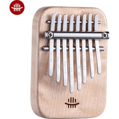 Hluru Solid Wood Cedar Kalimba 8 Key Mini Thumb Piano Calimba Portable Compact Instrumentos Musicais Midi Keyboard Piano
