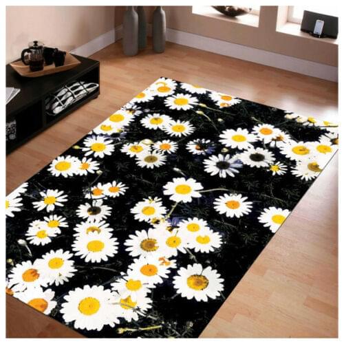 Daisy Patterned Carpet ,Non Slip Floor Carpet,Teens Carpet,Turkish Rug