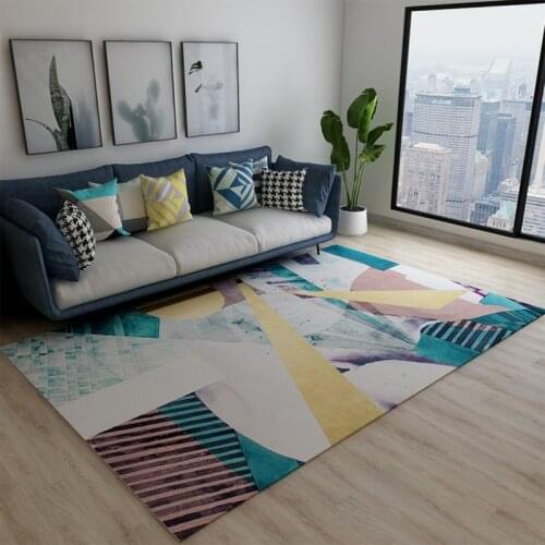 Modern Geometric Abstract Palor Floor Mat Tea Table Blanket Living room Beside Area Rugs Child Play Non-slip Carpet Hoom Decor