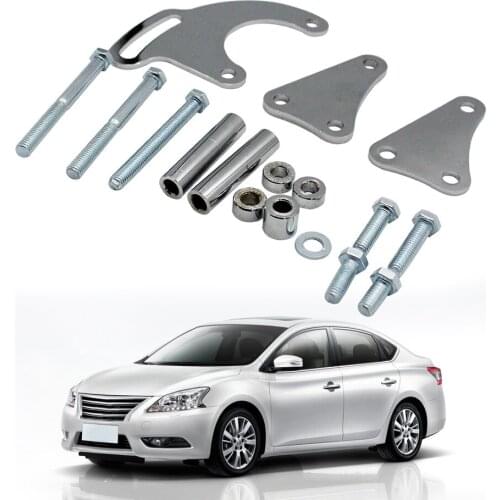 Power Steering Pump Bracket Polished Aluminum for SB Chevy LWP SBC Long Water Pump 350 Car Styling