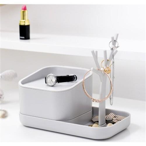 Nordic Jewelry Organizer Creative Tree Branch Bracelet Storage Rack Lipstick Nail Polish Container Multifunctional Earring Tray