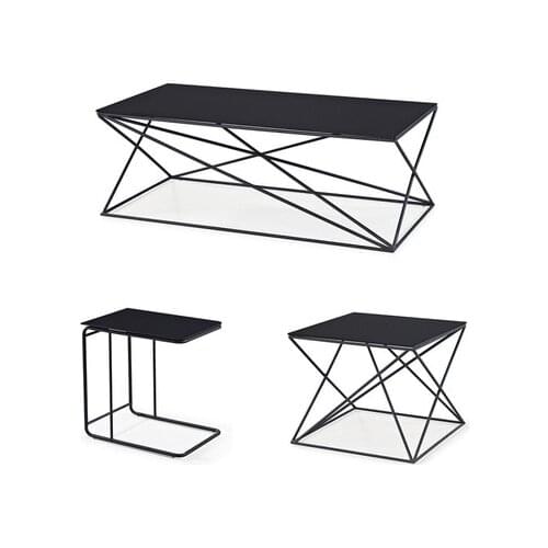 Simple Modern Side Table Iron Art Sofa Corner Table Bedside Reading square Coffee Table Tea Solid Wood Countertop Simple