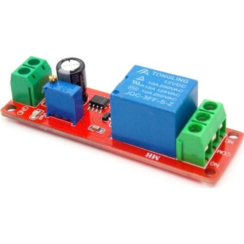 12 V delay conduction delay switch relay module robot intelligent car 1-10 s delay