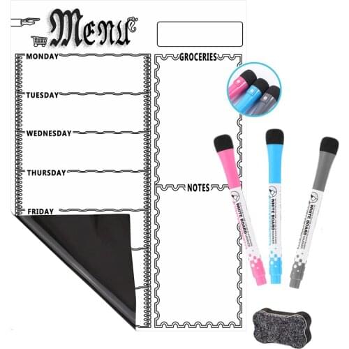 Dry Erase Board Weekly Calendar Magnetic White Board For Kitchen Refrigerator Whiteboard - Smart Planners