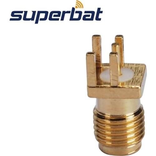 Superbat 10pcs SMA Connector End Launch Jack PCB Mount .062''(1.57mm) Short Version