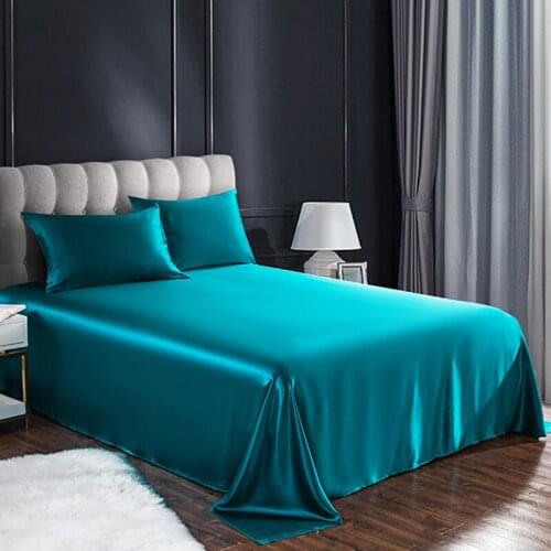 Svilelg Full Silk Bed Sheet 19 Momme 100% Mulberry Silk Bed Sheet Single Silk Wide