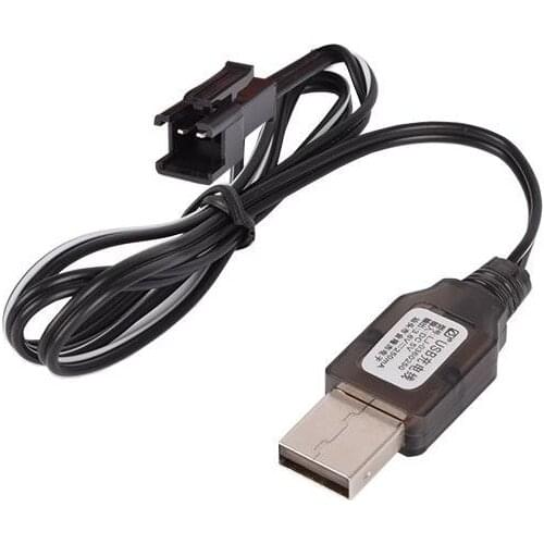 3.6V USB charger cable with SM-2P Plug for 3.6V Ni-CD/3.6V Ni-MH rechargable battery 2pcs/lot