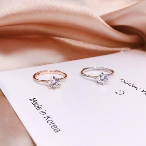 Whole 100% Real 925 Sterling Silver luxury Adjustable Rings Prong Exquisite Lasting Shiny Cubic Moissanite Charming Bridal Ring