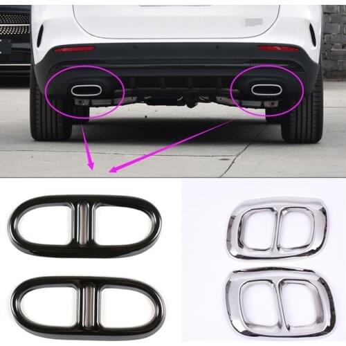 For Mercedes Benz GLA 4MATIC GLB class X247 2020-22 Car Rear Exhaust Tail Pipe Cover Trim Muffler 2 to 4 holes Stainless steel
