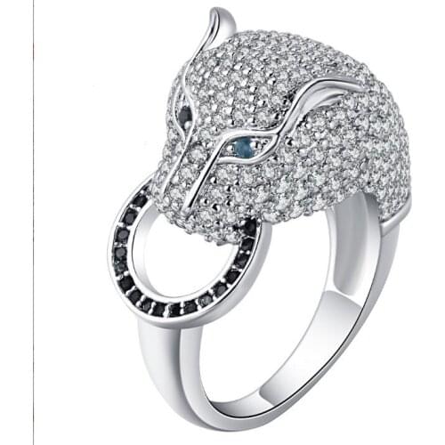 2019New hot fashion jewelry jewelry Authentic 925 silver gem women Austrian crystal wedding ring engagement