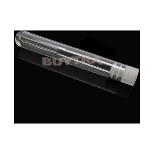 10Pcs Clear Plastic Test Tubes With Caps Stoppers Lab Test Tubes DIY Handmade Beading Beads Storage Tube 12x100mm