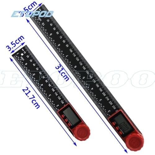 2 in 1 0-200mm 0-300mm Digital Meter Angle Inclinometer Angle Digital Ruler Electron Goniometer Protractor Angle finder tool