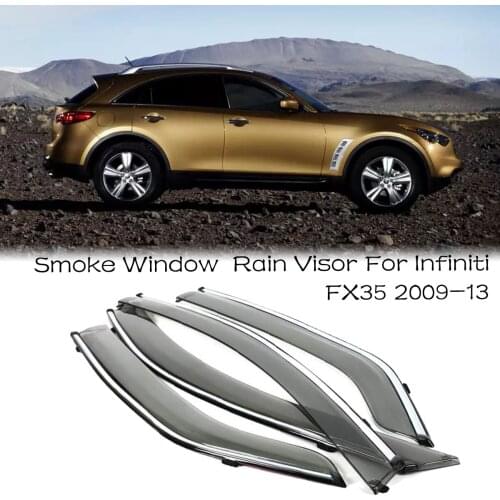 4pcs Blade Side Windows Deflectors Door Sun Visor Shield For Infiniti FX35 2009-2012