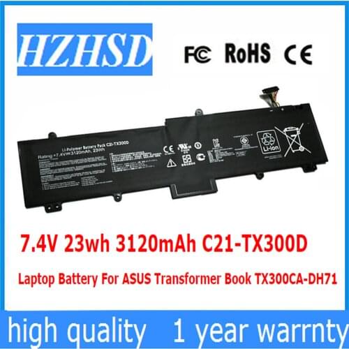 7.4V 23wh 3120mAh C21-TX300D Laptop Battery For ASUS Transformer Book TX300CA-DH71