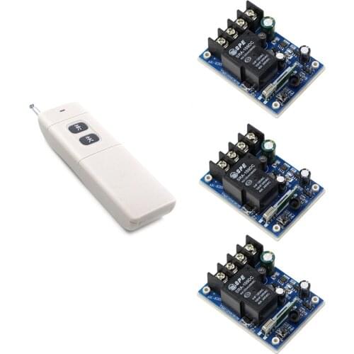 DC 12V 24V 36V 48V Wireless Remote Control Switch Remote Light Switch 40A 1CH Relay Receiver + Long Range Transmitter