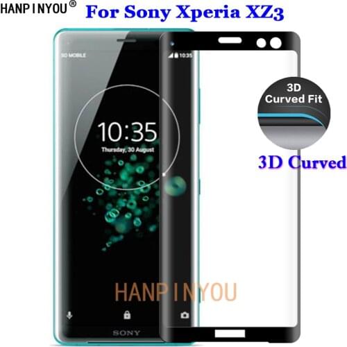 For Sony Xperia XZ3 6.0" 3D Full Coverage Curved Tempered Glass 9H Premium Screen Protector Film