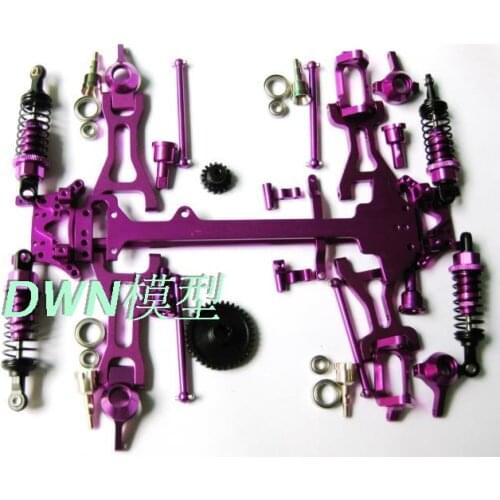 Purple Complete Upgrade Parts For Wltoys A959 Vortex 1/18 2.4G 4WD Electric RC Car Off-Road Buggy Hop-Up Fit A969 a979