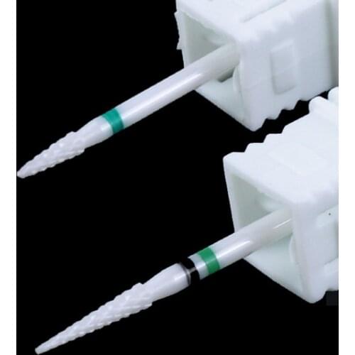 1pc New Ceramic Nail Drill Bit Shank Milling Cutters Rotary Bits For Electric Manicure Machine Burr Accessories Nail Art Tools