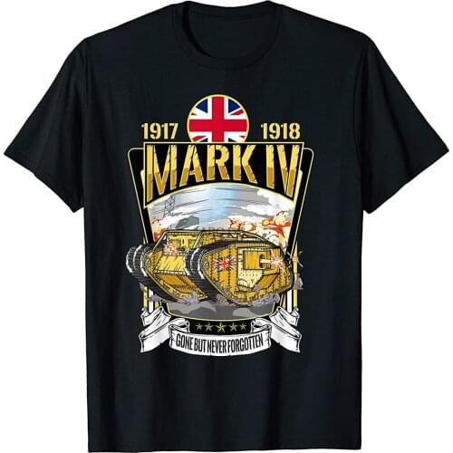 Vintage World War 1 British Tank Mark IV Male WW1 gift T-Shirt