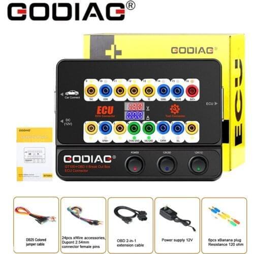 GODIAG GT100+ GT100 Pro OBD2 ECU Connector with Electronic Current Display for Xhorse VVDI2/Autel IM608 IM508 /K518ISE /CGDI