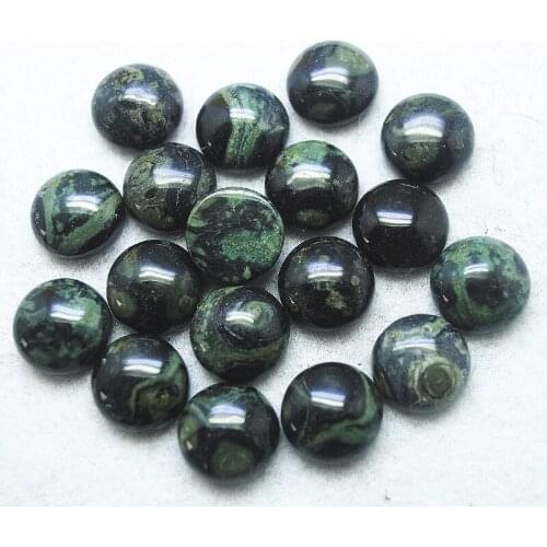 15PCS Nature Kambaba Jasper Cabochons Round Shape 14MM Original From African Mainland No Hole For DIY Jewelry Accessories