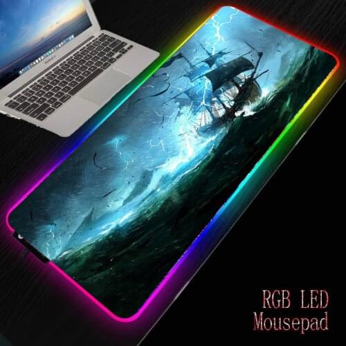 MRGBEST Lightning Ship Storm Mouse Pads S/M/L RGB notebook keyboard pad accurate-control softy play mat for games