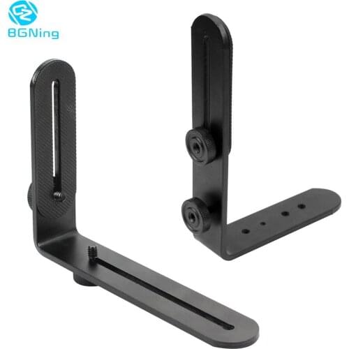 L Type 1/4" Screw Shaped Photography Light Bracket Bilateral Frame Tripod Camera LED Flash Holder For SLR Double L Light Stand