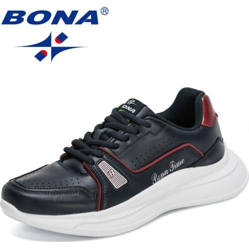 BONA 2021 New Designers Fashion Casual Shoes Men Platform Brand Luxury Sneakers Shoes Male Walking Footwear Mansculino Comfort
