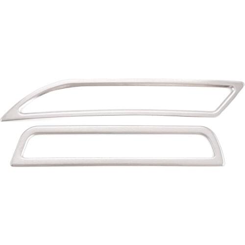 2pcs/set Car Stainless Steel Air Conditioning Vent Cover Sticker For Volkswagen VW Golf 7 VII MK7 2013 2014 Car Styling