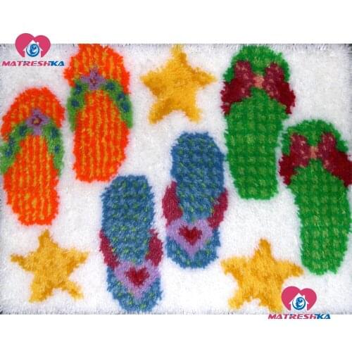 Latch Hook Rug Kits"slipper"carpet embroidery sale sets Crocheting needle for carpet embroidery Foamiran for crafts crochet rug
