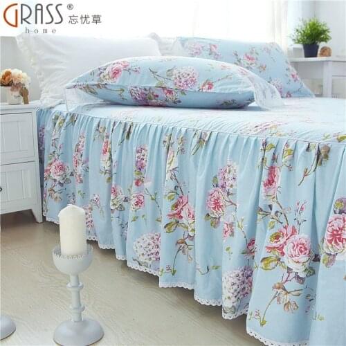 Cotton Bed Skirt Mattress Cover Pure Cotton Non-Slip Sleeve