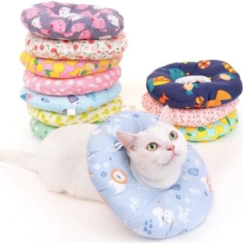 Lovely Pattern Anti Bite Anti Grasping Anti Licking Cat Dog Neck Elizabethan Collar Cute Cat Puppy Neck Protective Circle Collar