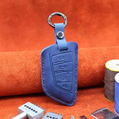 Suitable for BMW Blade Leather 1 Series, 3 Series, 5 Series, 7 Series, X1X3X5X6X740 Handmade Car Key Set