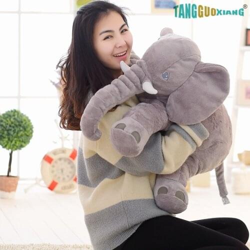 60cm Big Size Infant Soft Appease Elephant Playmate Calm Doll Baby Toys Elephant Pillow Plush Toys Stuffed Doll