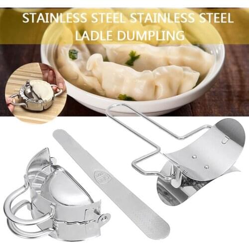 3Pcs Stainless Steel Dumpling Maker Dough Cutter Kit Pie Ravioli Dumpling Press Mould Kitchen DIY Pastry Cutting Tool