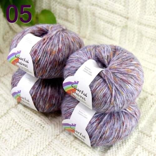 Sale 4SkeinsX50gr Luxury Soft MOHAIR Colorful Shawls Hand Knit Crochet Yarn Colorful Clematis 824-05-4