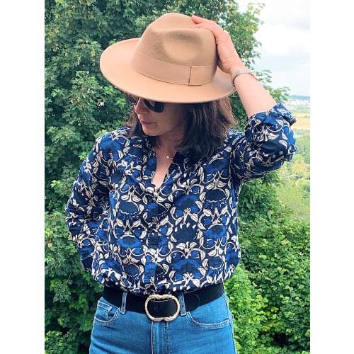 Pierro Floral Printed Shirts Women Summer Autumn Long Sleeve Button Casual Blouse 2021 Vintage Tunic Tops chemisier femme chic