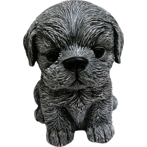 Garden Ornament Cartoon Dog Shape Resin Statue Craftwork Decorative Artware for Courtyard Park