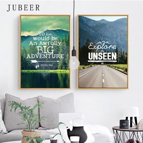 Nordic Minimalist Style Art Canvas Print Mountain Landscape Decorative Picture Paintings Decoration Salon Poster On the Wall