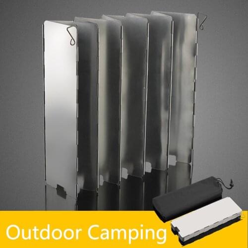 Foldable Mini 8/9/10 Plates Cooker BBQ Gas Stove Wind Shield Screen Picnic Outdoor Camping Wind Screen Gas Stove Wind Shield
