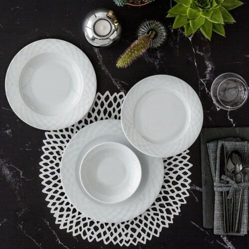 GÜRAL PORCELAIN 24 PIECES ALPHA DINNER SET