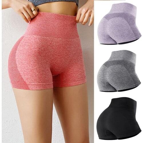 Womens Shorts High Waist Breathable Nylon Breathable Tummy Control Gym Athletic Shorts for Training Feminino Short Femme Shorts