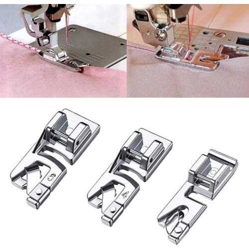 1/3Pcs sewing accessories Narrow Rolled Hem Sewing Machine Presser Foot Set Household sewing tools embroidery hoop 3/4/6mm