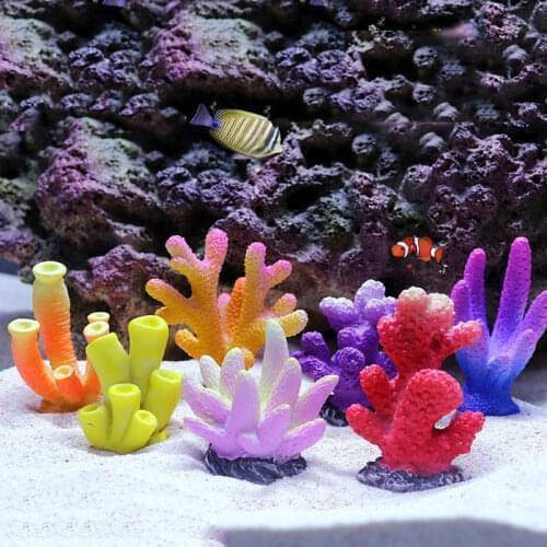 1Pc Colorful Resin Aquarium Artificial Coral Reef Aquarium Decoration Fish Tank Coral Stone Lanscaping Ornament Mini Accessories